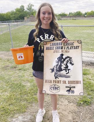 MyKaela Tovar swept the field with perfect 10’s in the Ranch Riding events to win the 8th through 12th grade division on April 20.