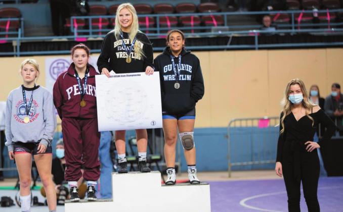 Harley Stringer, PHS sophomore, places third at girls state wrestling championships.