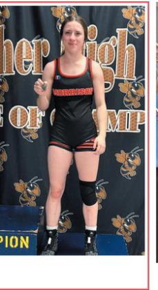 Above is Morrison athlete Robin Moorman. Moorman recently earned Regional Runner-up and State Qualifier in wrestling.