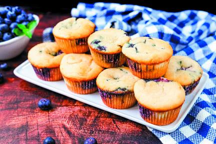Blueberry cream muffins