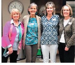 Above, from left, are Cindy St. Clair, Mary Louise Dolezal, Renee Bisher, Joan Endicott.