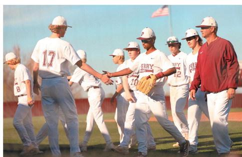 Perry High School Baseball team recently competed against Victory Christian, winning by a score of 8 - 4. Photos by PHS Yearbook.