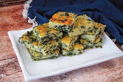 Spinach cheese bars