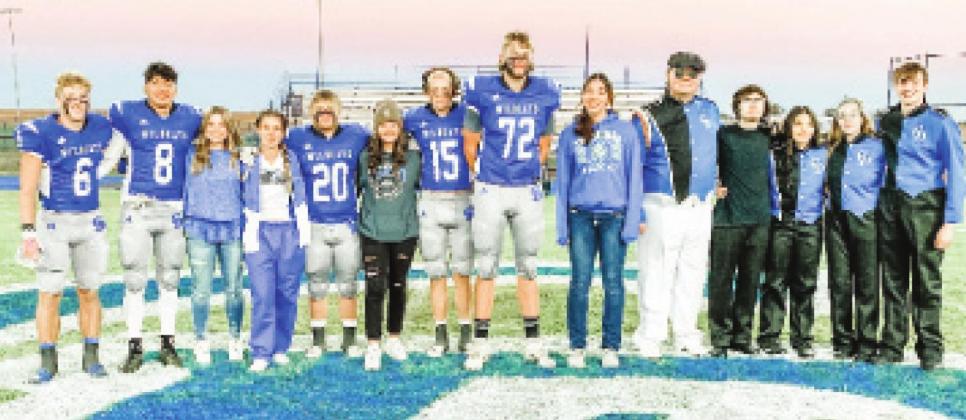 C-D seniors were honored at the last home football game of the year. Those honored were lettermen in football, softball, and band.