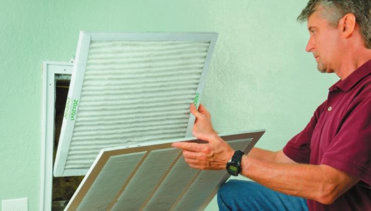 Changing air filters is just one way homeowners can prepare their homes for fall and winter weather.