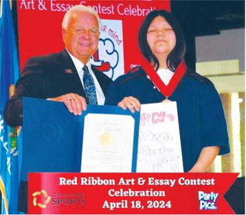 Area student recognized for Red Ribbon Week Art and Essay Contes