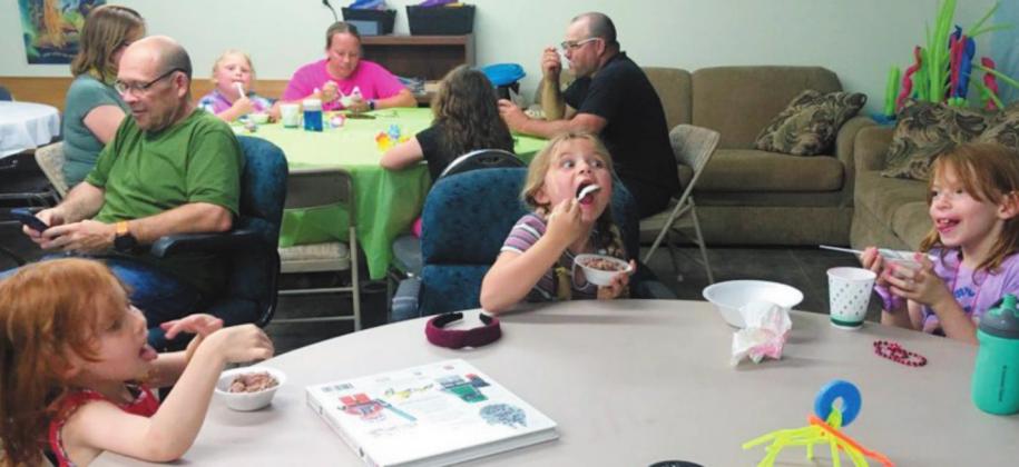 The final day of VBS was celebrated with an ice cream party provided by members of Perry Church of Christ.