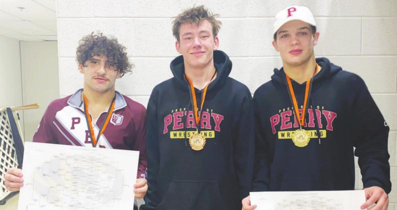 Perry Wrestling competed in the Cushing Wrestling Tournament on January 7-8. The following high school wrestlers had a strong finish, with final placings as follows: 1st place - Kaleb Owen, senior, 1st place - Chance Davis, senior, 3rd place - Ethan Hughes, senior. The team placed 12th overall.